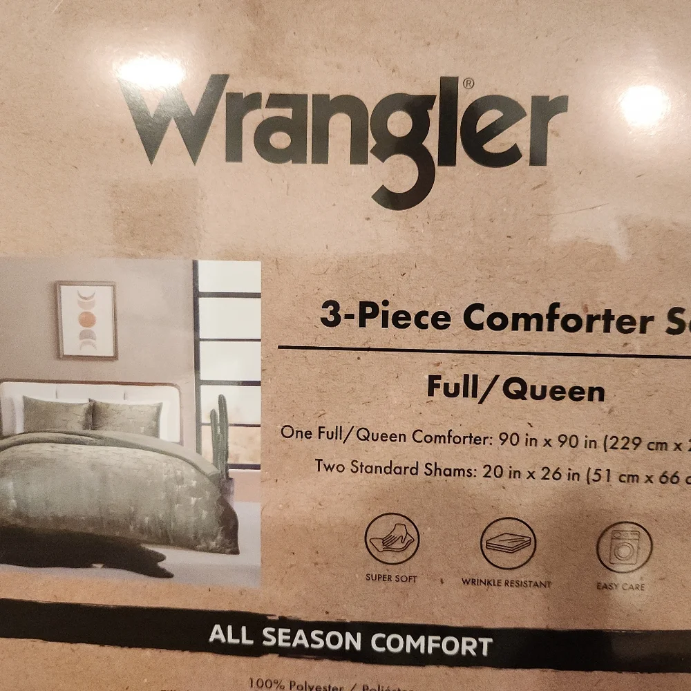 Wrangler Comforter Set - Full/Queen With Steer Heads